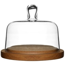 Ostkupa i Ek Och Munblåst Glas