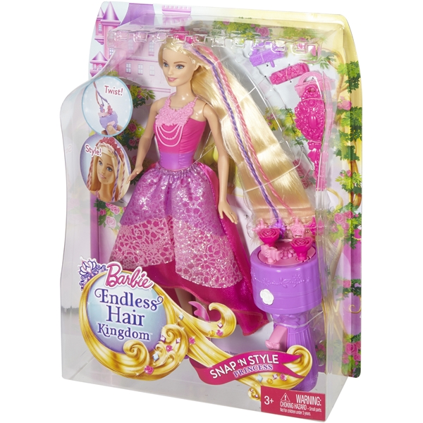 Barbie Prinsessa med Flätor (Bild 2 av 8)