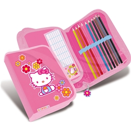 Hello Kitty Flower Fyllt Pennskrin