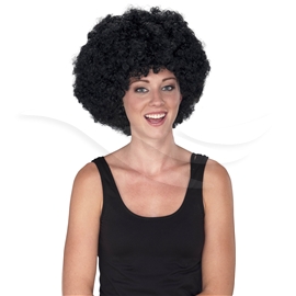 Halloween Svart Afroperuk