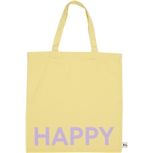 Design Letters Tote Bag Soft Yellow