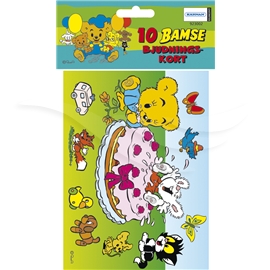 Bjudningskort Bamse Tårta, 10 st