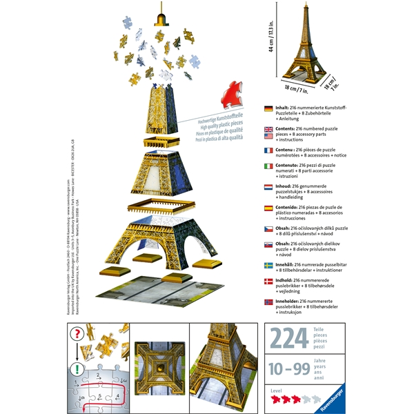 Pussel 3D Eiffeltornet (Bild 2 av 7)