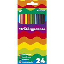 Träfärgpennor, 24 st