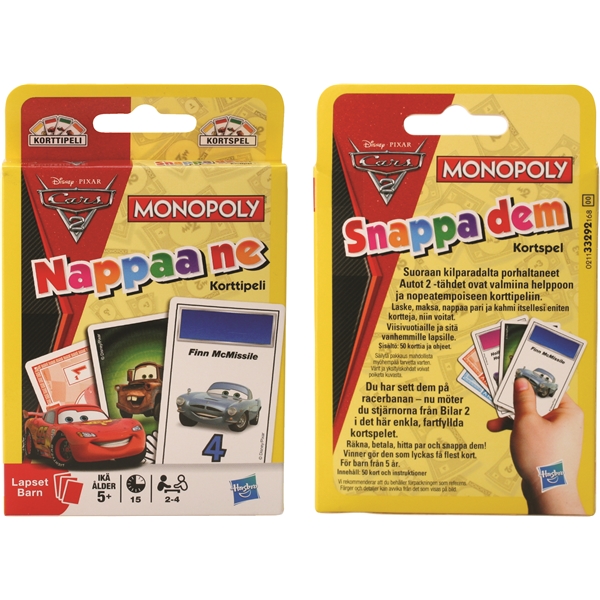 Monopol Cars 2 Kortspel