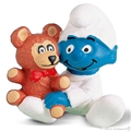 Schleich Smurf - 20205 Smurfbaby m Teddybjörn