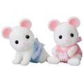 Sylvanian Families White Mouse Twins
