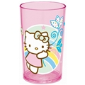 Hello Kitty Glas Rosa Regnbåge