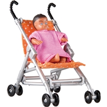 Lundby Småland Paraplyvagn och bebis