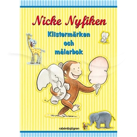 Nicke Nyfiken Klistermärken Målarbok