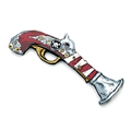 Maskerad - Sjörövare Pistol Rödvit