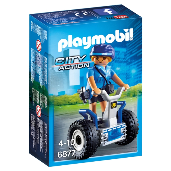 6877 Playmobil Poliskvinna med Balansracerbil (Bild 1 av 3)