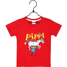 Pippi T-Shirt Röd 122-128 cl
