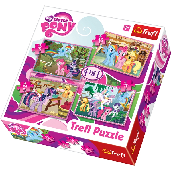 Pussel 4 i 1 - My Little Pony Ponies Holiday