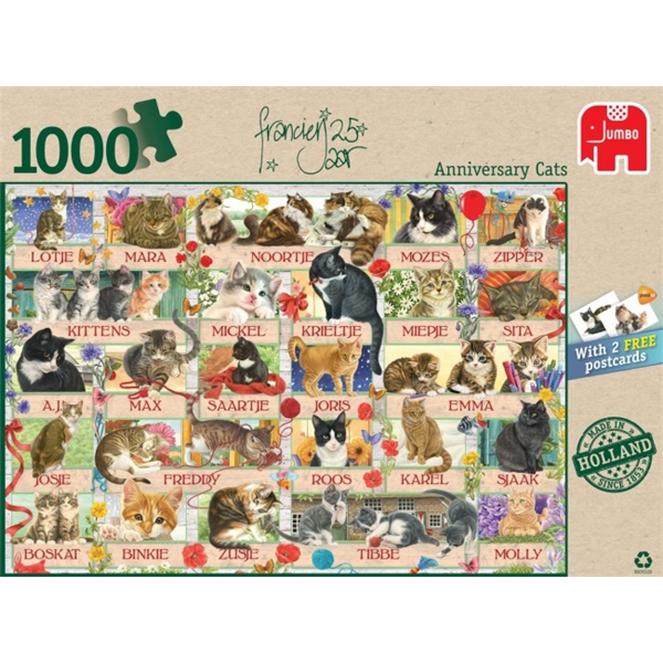 Pussel 1000 Bitar Anniversary Cats (Bild 1 av 4)