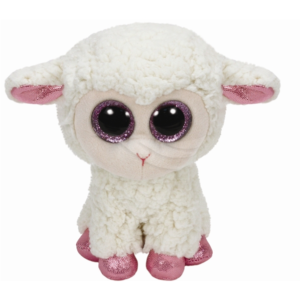 TY Sheep vit/rosa Medium