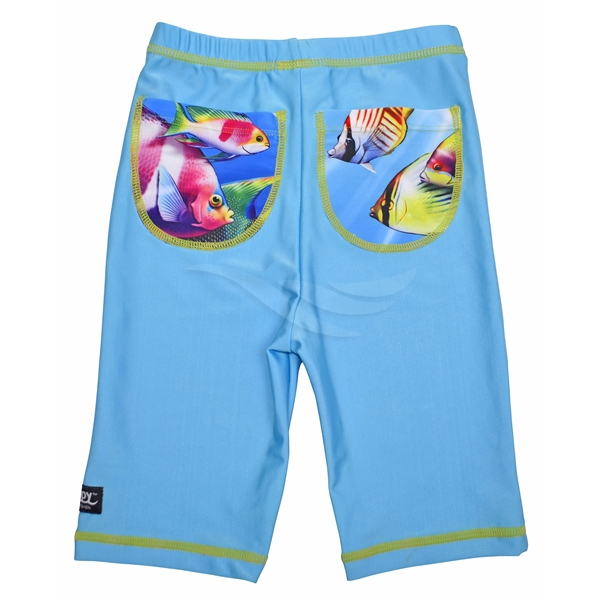 Swimpy UV-shorts, Fiskar, Ljusblå (Bild 2 av 2)