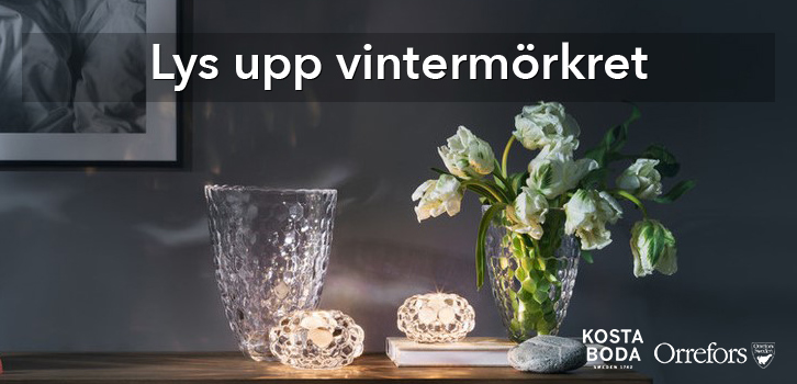 Kampanj på ljuslyktor från Kosta Boda & Orrefors!