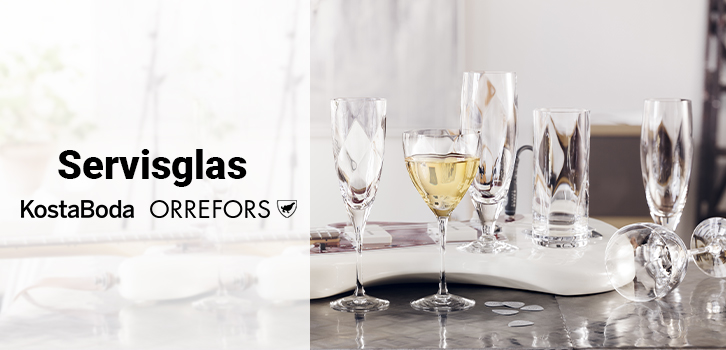 Kampanj på servisglas från Kosta Boda & Orrefors