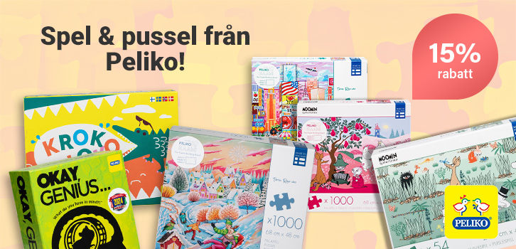 15% på spel & pussel hos Peliko!