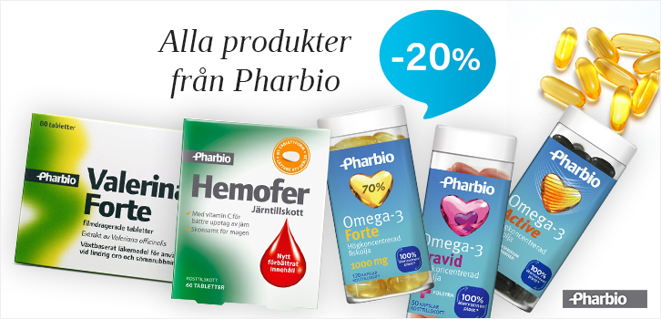 Kampanj på kosttillskott från Pharbio.