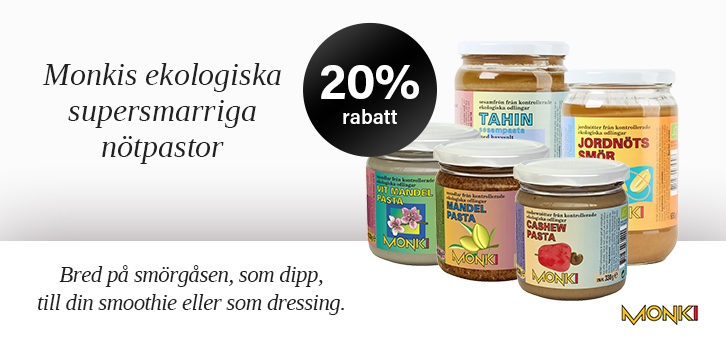 Ekologisk nötpasta utan onödiga tillsatser