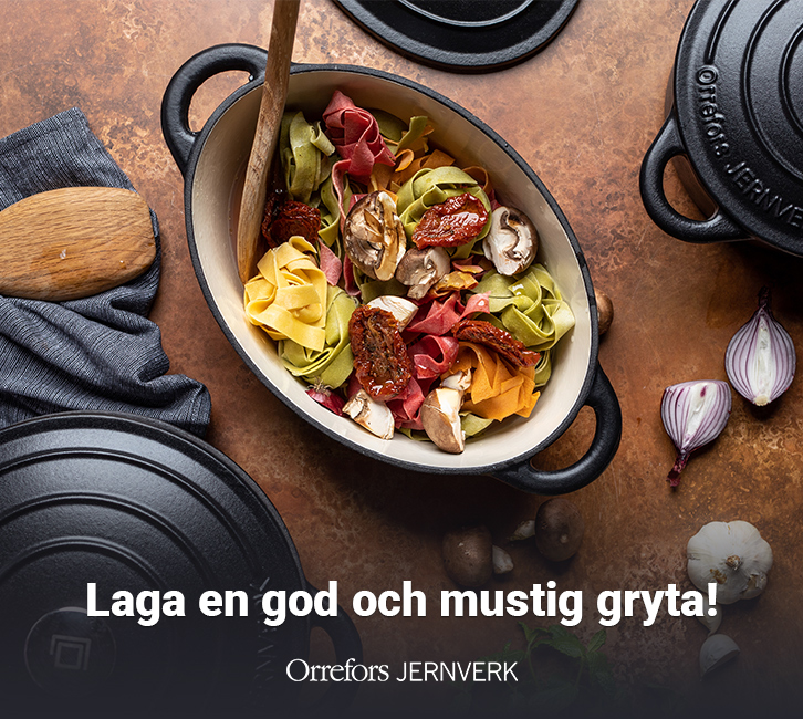 Kampanj på gjutjärnsgrytor från Orrefors Jernverk!
