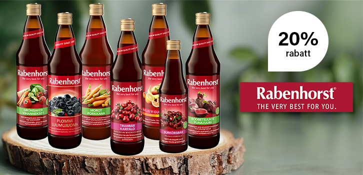 Rabenhorst högkvalitativa och rena juicer.