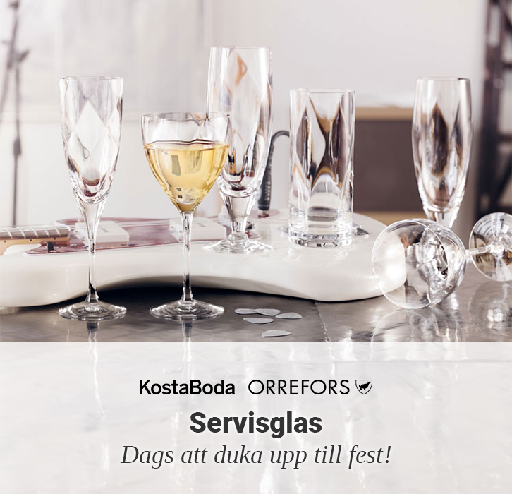 Kampanj på servisglas från Kosta Boda & Orrefors