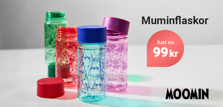 Färgglada Muminflaskor!