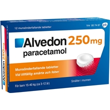 12 st - Alvedon munsönderfallande 250mg (Läkemedel)