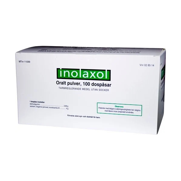 Inolaxol oralt pulver i dospåse (Läkemedel)