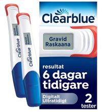 2 st/paket - Clearblue Digitalt Ultratidigt Graviditetstest