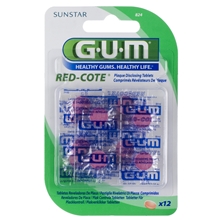 12 st/paket - GUM Red Cote Plackkontroll