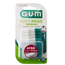 GUM Soft Picks Fluoride Large Rubber tip pick