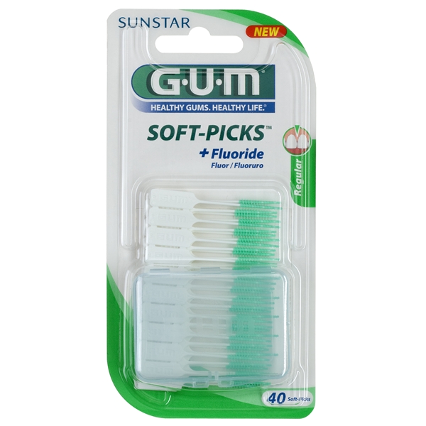 GUM Soft Picks Regular Fluoride Rubber tip