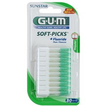 80 st/paket - GUM Soft Picks Regular Fluoride Rubber tip