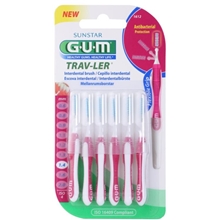 6 st/paket - GUM Travler dark red 1,4 mm 6st/paket