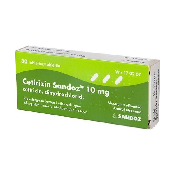 Cetirizin Sandoz 30ST 10MG (Läkemedel)