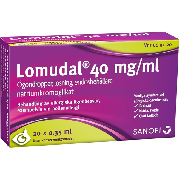 Lomudal ögondroppar 40 mg/ml (Läkemedel)