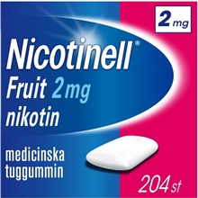 204 st - Nicotinell Tuggummi Frukt 2mg  (Läkemedel)