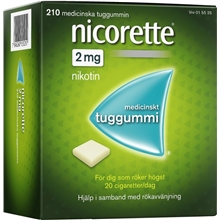 210 st/paket - Nicorette Tuggummi Classic (Läkemedel)