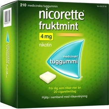 210 st/paket - Nicorette Tuggummi fruktmint (Läkemedel)