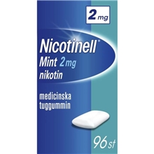 96 st/paket - Nicotinell Tuggummi Mint 2mg (Läkemedel)
