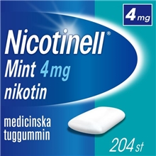 204 st/paket - Nicotinell Tuggummi 4mg (Läkemedel)