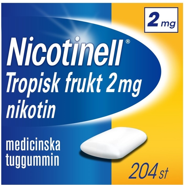 Nicotinell Tuggummi Tropisk Frukt 2mg (Läkemedel)