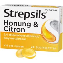 24 tabletter - Citron / honung - Strepsils  (Läkemedel)