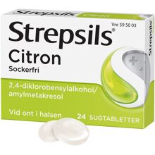 24 tabletter - Citron - Strepsils  (Läkemedel)