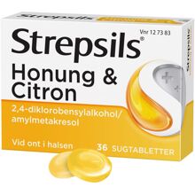 36 tabletter - Citron / honung - Strepsils  (Läkemedel)