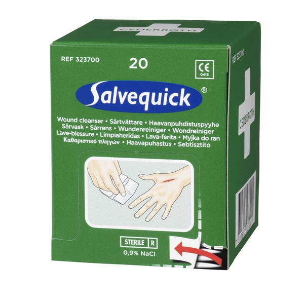 Salvequick Sårtvättare (0,9% NaCl, steril)